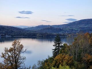 Fototapeta na wymiar Lake of Aiguebelette Savoie France