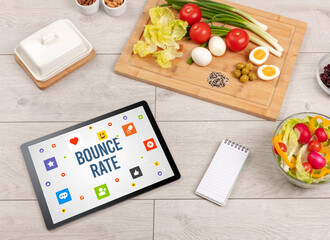 Healthy Tablet Pc compostion, social networking concept