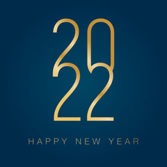 Carte de vœux 2022 pour la nouvelle année.