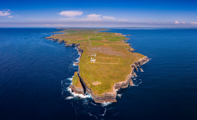 Loop Head Lighthouse is situated on the scenic Loop Head peninsula in County Clare, Ireland