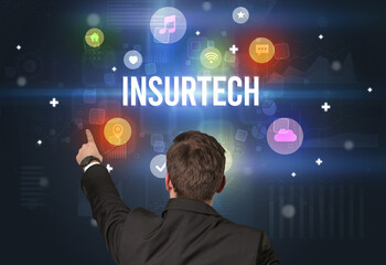 Rear view of a businessman