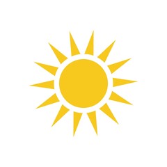 Sun symbol icon vector illustration.