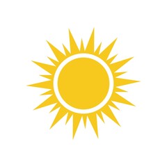 Sun symbol icon vector illustration.