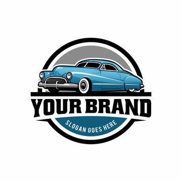 Classic Vintage Retro Car Vector Logo Design