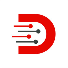 D with panels circuit for technology.