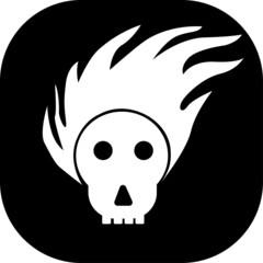 black and white illustration of a lion