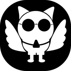 icon face cartoon headphone with headphones design ollustration concept