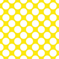 seamless background with circles on a yellow background 