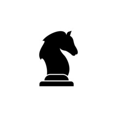 simple knight chess icon design