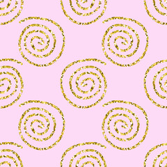 Seamless pattern pink background with glitter 