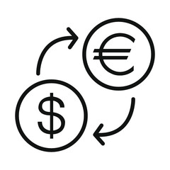 dollar and euro symbol
