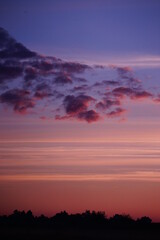 Sunrise over the field 