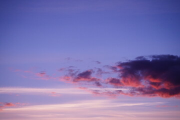 Sunrise over the field 