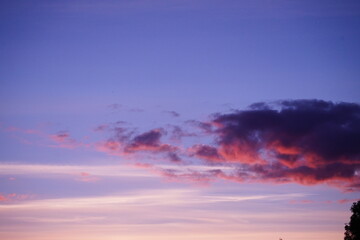 Sunrise over the field 