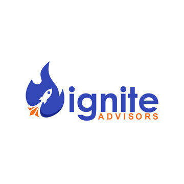 Ignite soft flame fire logo