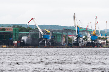 Coal transshipment port in the city of Vladivostok.