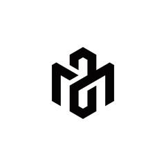 m z mz zm initial logo design vector template