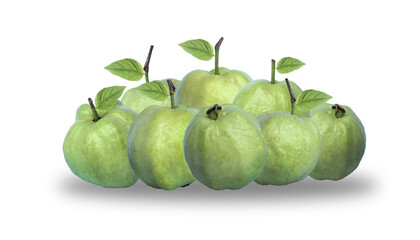 Guava isolated on a white background.