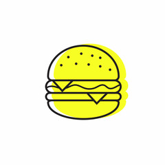hamburger line icon. islam hamburger line icon