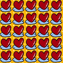 seamless pattern of heart shape