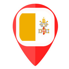 Vatican flag pin marker navigator locator map
