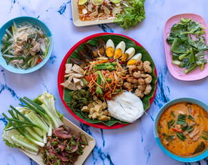 Spicy Thai Salads and Mixed Spicy Thai Food