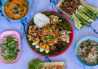 Spicy Thai Salads and Mixed Spicy Thai Food