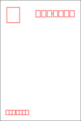 シンプルなハガキのイラスト素材