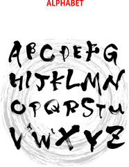 Designed Fude paint/ALPHABET