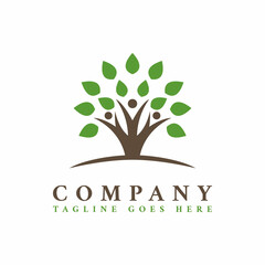 Obraz premium Health Care People Tree Community Logo Design vector