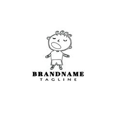 choir logo cartoon icon design template black flat vector illustration