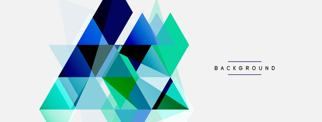 Mosaic triangles geometric background. Techno or business concept, pattern for wallpaper, banner, background, landing page