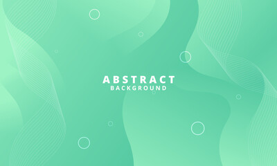 Abstract Green waves geometric background. Modern background design. gradient color. Fluid shapes composition. Fit for presentation design. website, banners, wallpapers, brochure, posters
