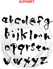 Designed Fude paint/ALPHABET