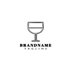 glasses logo cartoon cute black icon isolated vector illustration