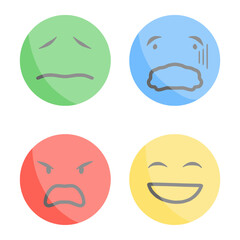 emotions for mental health color illustration