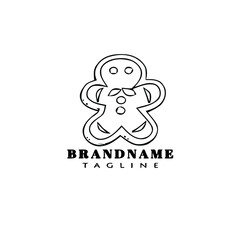 gingerbread man logo icon design template isolated vector illustration