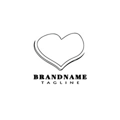 love logo cartoon icon design template black isolated vector