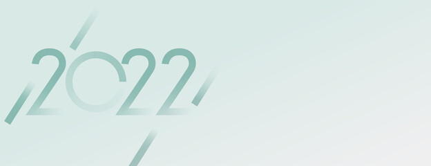 minmal style 2022 happy new year banner
