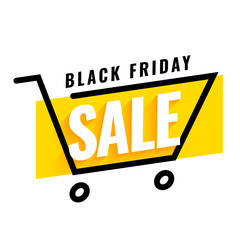 black friday sale promotional background with shopping cart design