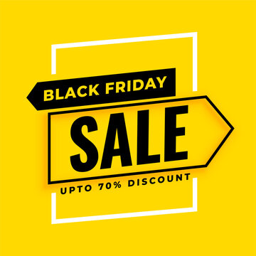 yellow black friday sale poster for shopping