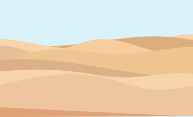 Fototapeta na wymiar desert sand dunes landscapes vector illustration background