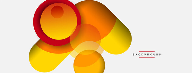 Circle and round shapes abstract background. Vector illustration for wallpaper banner background or landing page