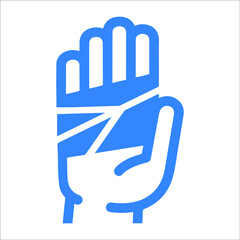 Bandaged hand or wound icon
