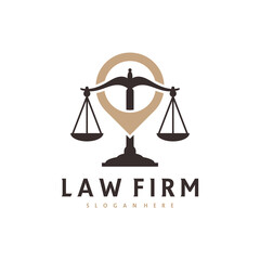 Justice point logo vector template, Creative Law Firm logo design concepts