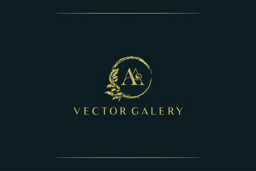 Obraz na płótnie Canvas Letter Aa Logo. Initial Letter Design Vector Luxury Colors