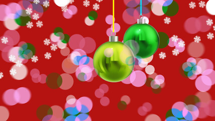 Big Christmas bauble balls. SNOWFLAKES, frozen water crystals. Amiable ABSTRACT GEOMETRIC SHAPES. Creative 3D ILLUSTRATION. Traditional decoration idea. NATIVITY scene ornament.