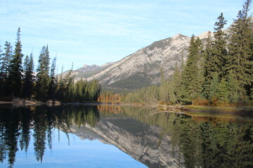reflection of the mountain, Banff National Park, Alberta