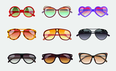 collection of sunglasses