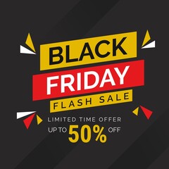 Abstract Black Friday square sale banner